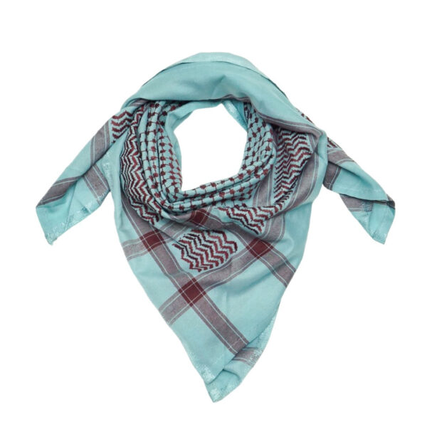 Arab Premium Shemagh Kids Scarf Sky Blue & Red