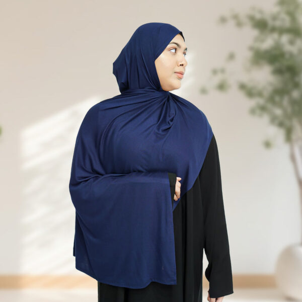 Deluxe Quality Egyptian Jersey Hijab - Navy