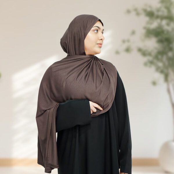 Deluxe Quality Egyptian Jersey Hijab - Chocolate Brown