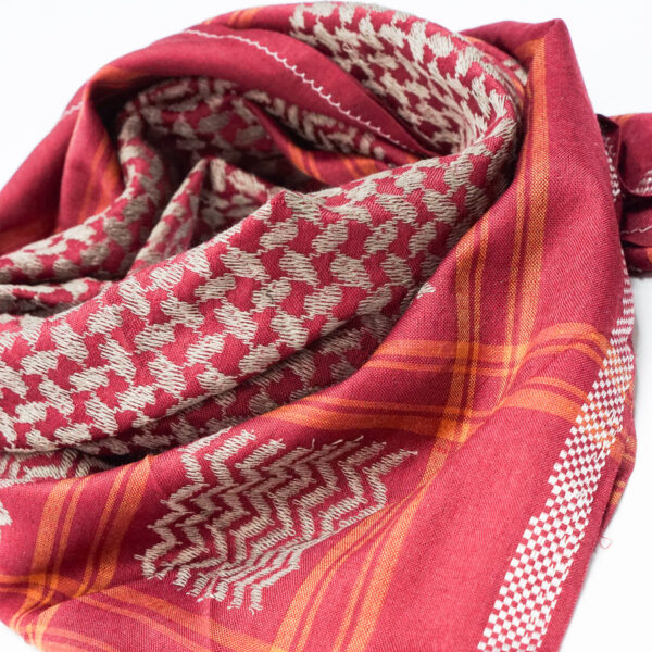 Arab Premium Shemagh Kids Scarf Red - Image 2