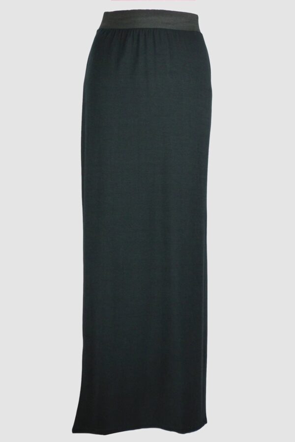 Black Jersey Straight Skirt