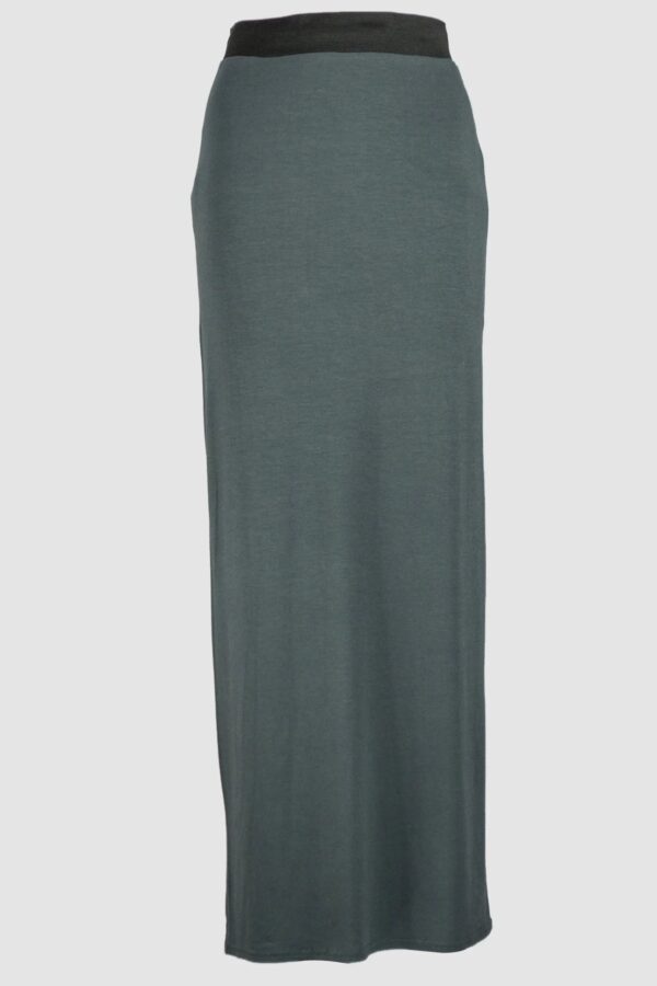 Grey Jersey Straight Skirt