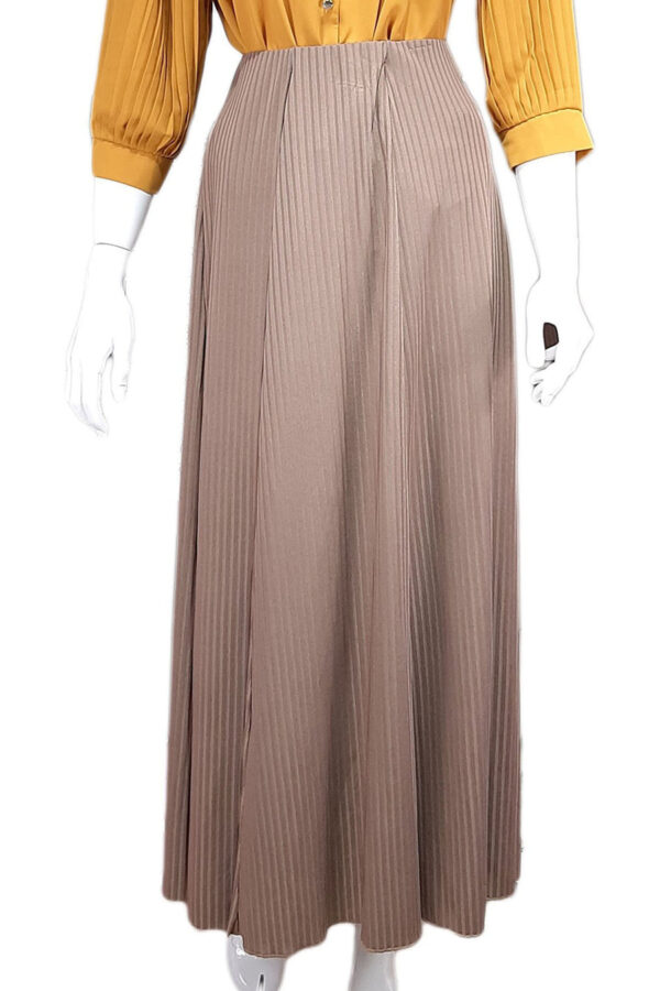 Stripe Maxi Skirt Beige